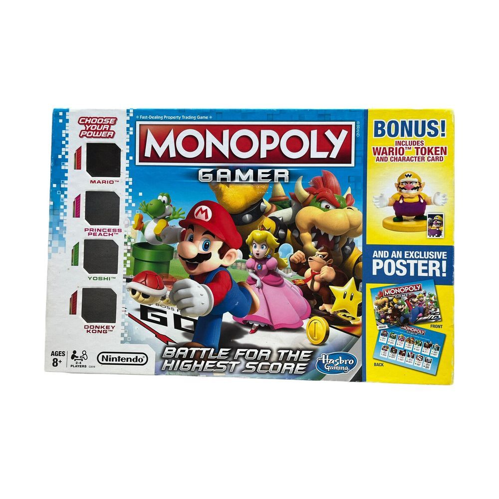 Box Only Monopoly Gamer Board Game Mario Replacement Part‎ Pieces Box Only - Picture 8 of 8